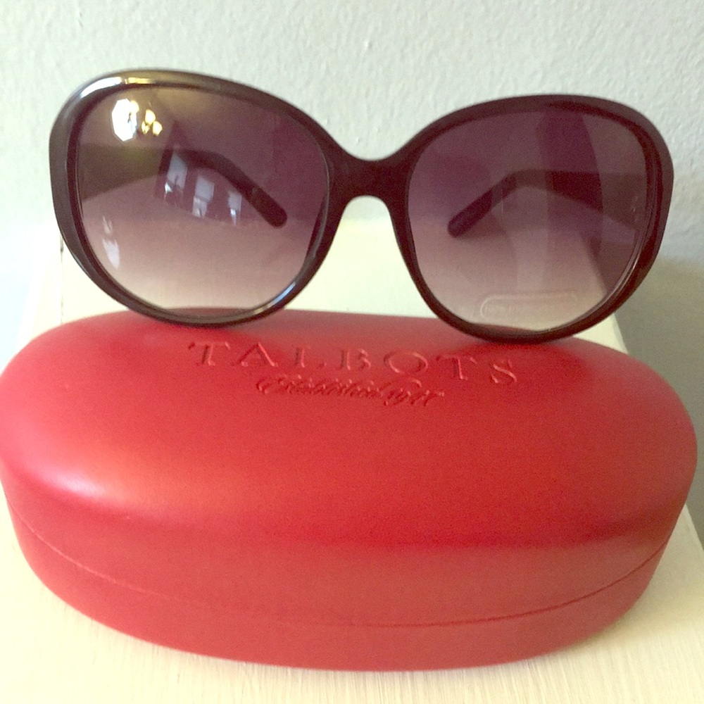 Talbots black oversized sunglasses NWT!